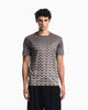 Premium Emporio Armani Jersey jacquard T-shirt in lyocell blend Signature Capsule