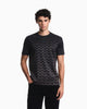 Premium Emporio Armani Jersey jacquard T-shirt in lyocell blend Signature Capsule