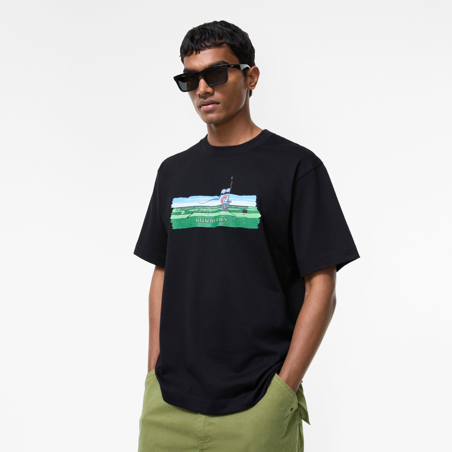 Premium Burberry Relaxed Fit Maze Cotton T-shirt