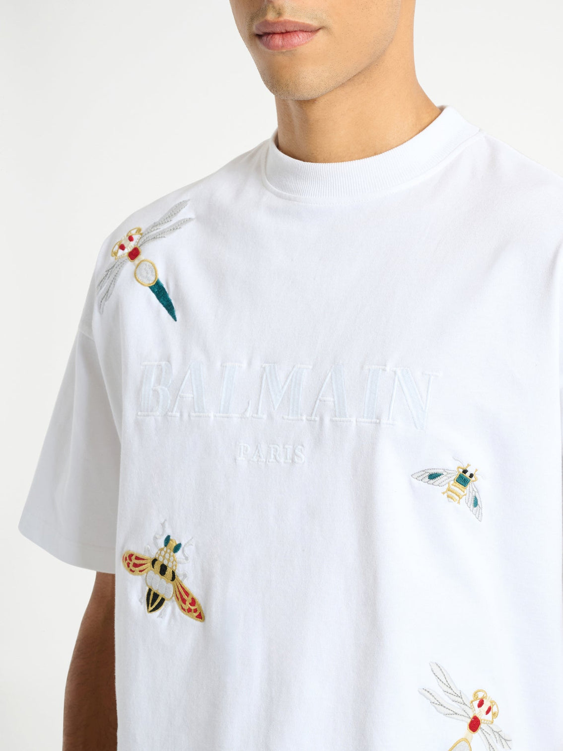 Premium Embroidered Balmain Insect T-shirt