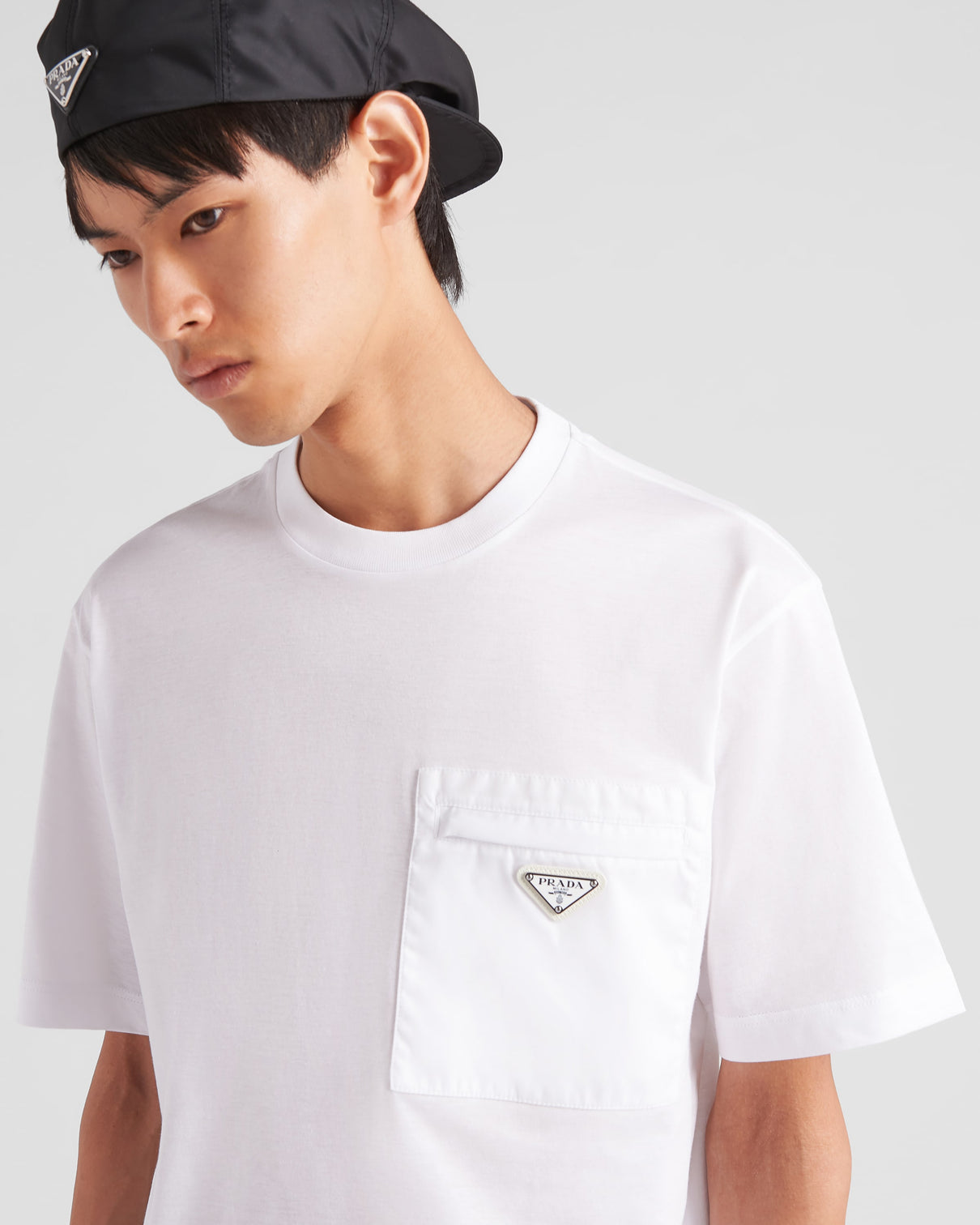 Premium Prada Re-Nylon and jersey T-shirt
