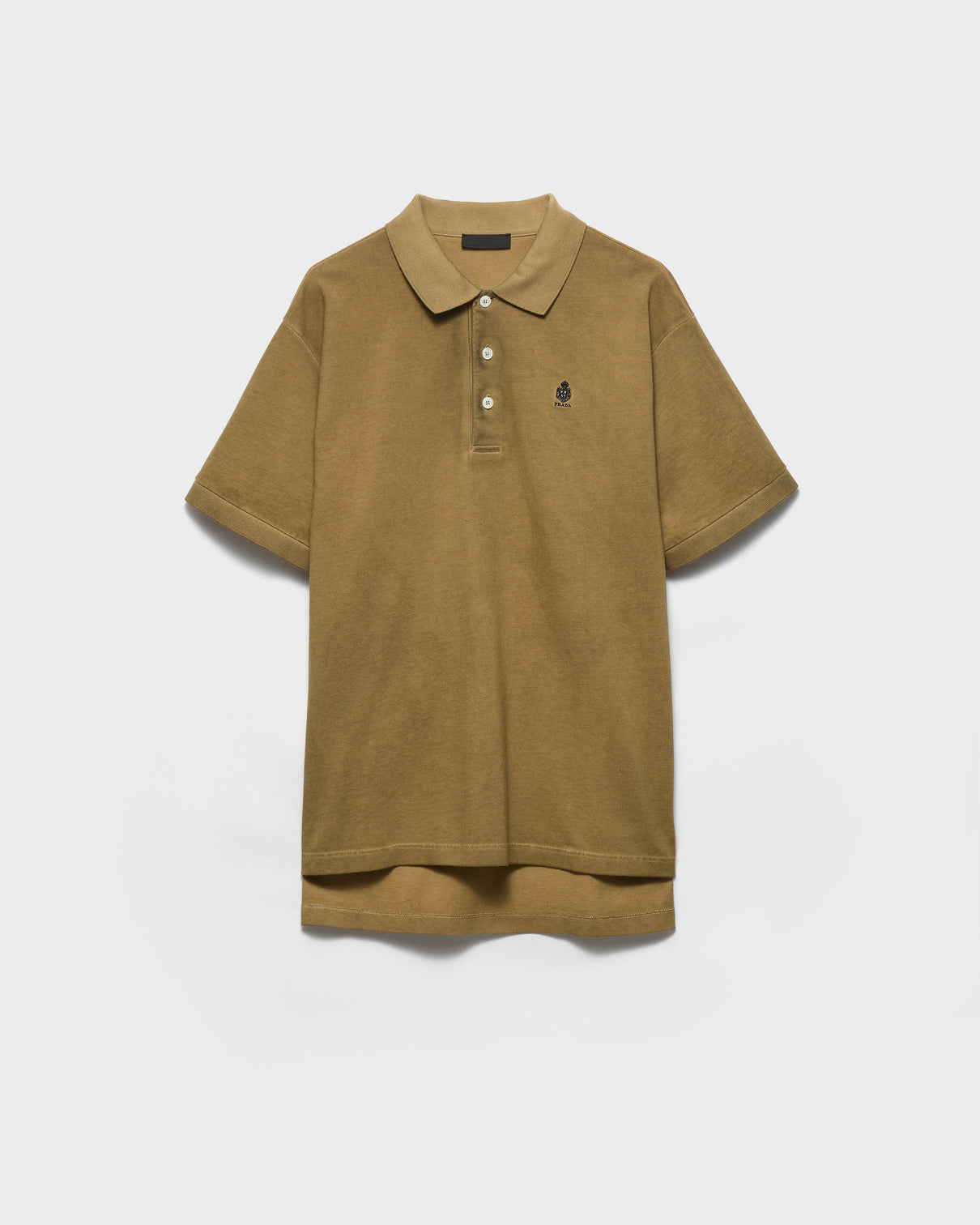 Premium Prada Garment-dyed cotton polo shirt