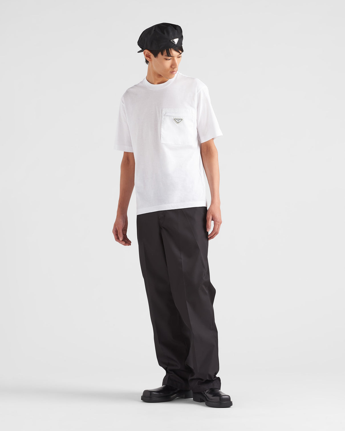 Premium Prada Re-Nylon and jersey T-shirt