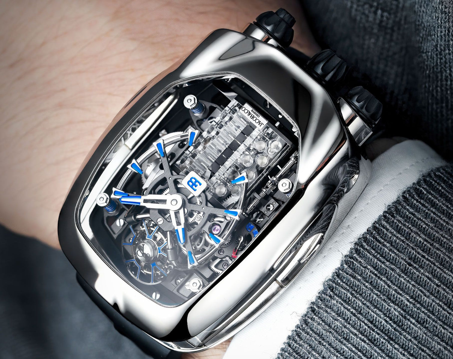 Jacob & Co. Bugatti Chiron Tourbillon White Gold