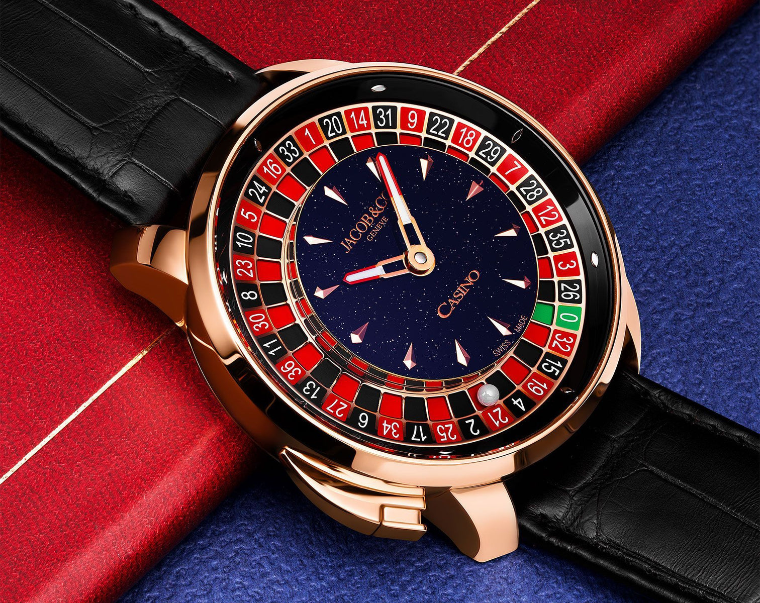 Jacob & Co. Casino Tourbillon Rose Gold (Aventurine Dial)