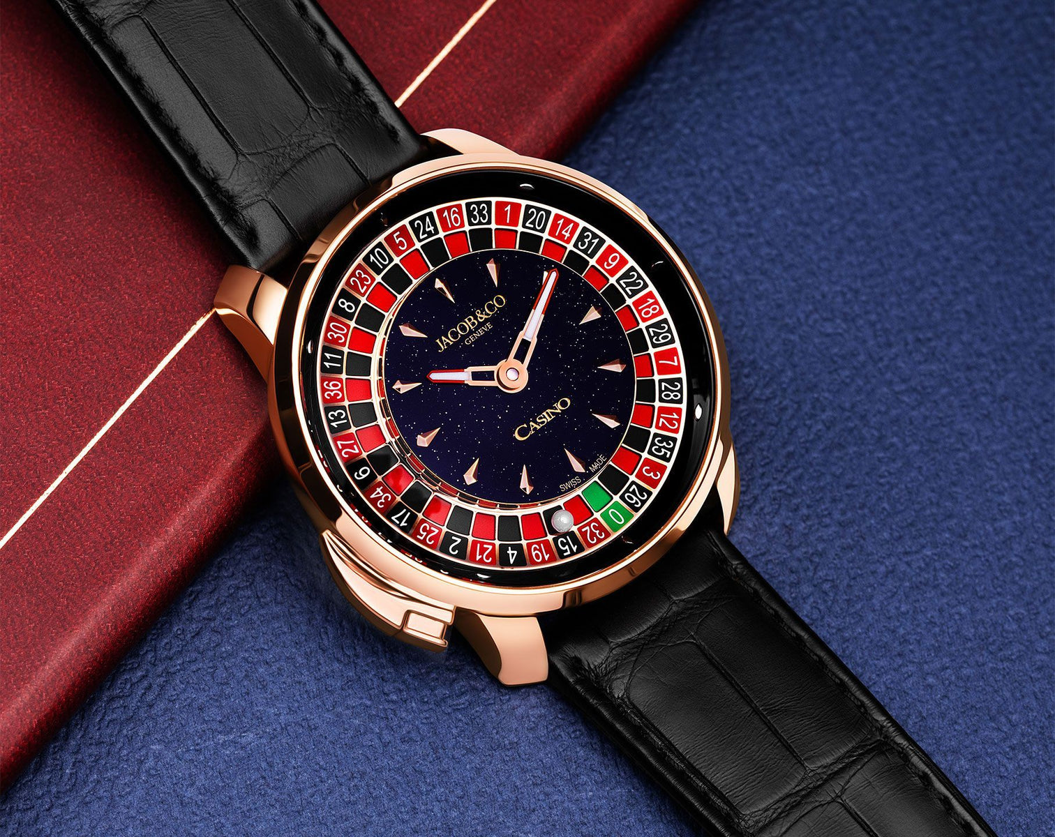 Jacob & Co. Casino Tourbillon Rose Gold (Aventurine Dial)