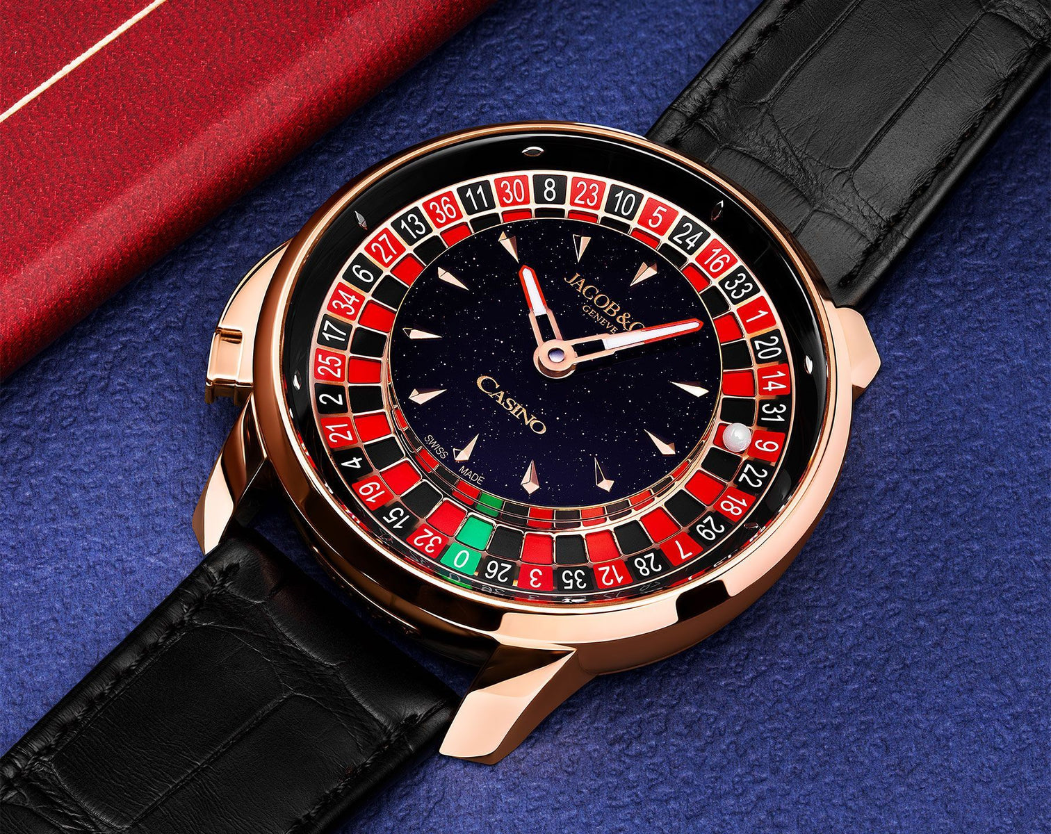 Jacob & Co. Casino Tourbillon Rose Gold (Aventurine Dial)
