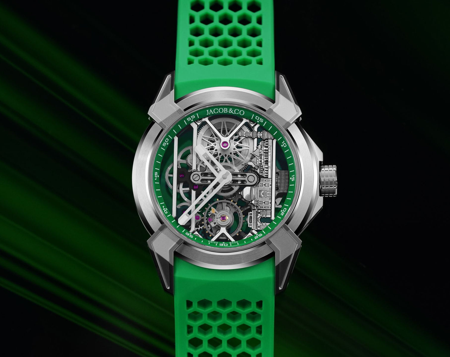 Jacob & Co. Epic X Titanium Green Neoralithe Inner Ring (Wonders of India Edition)