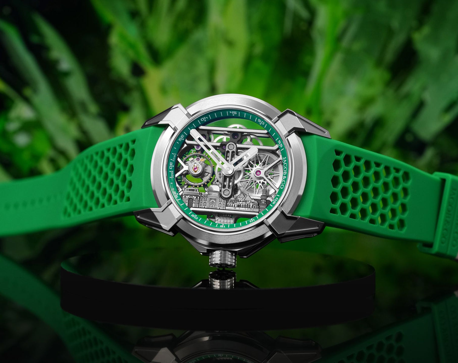 Jacob & Co. Epic X Titanium Green Neoralithe Inner Ring (Wonders of India Edition)